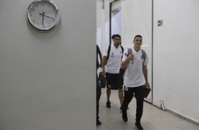 Mantuan chegando ao estdio do Pacaembu para jogo contra o So Caetano