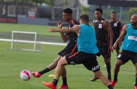 O treino de hoje foi debaixo de chuva