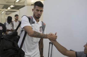 Pedro Henrique no vestirio antes do jogo contra a Ferroviria, pelo campeonato paulista