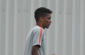 O garoto Pedrinho no jogo-treino contra o Nacional-SP