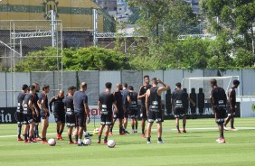 Elenco corintihano treino no CT Joaquim Grava para enfrentar o Novorizontino