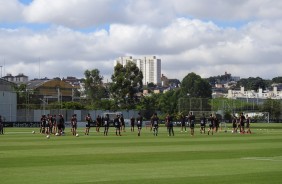 Jogadores do Corinthians treinam j pensando no duelo contra o Novorizontino