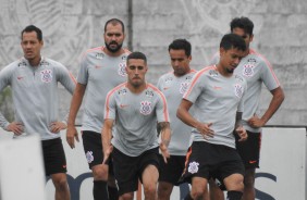 Elenco faz treino no CT antes de enfrentar o So Bento, pelo Paulisto