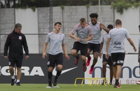 Mantuan, Carlos Augusto e Kazim no treino