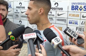 Gabriel concedeu entrevista aps jogo-treino contra o Atltico-PR