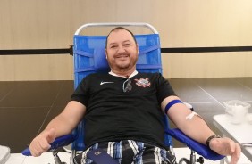 A torcida corinthiana compareceu à Arena Corinthians para a campanha Sangue Corinthiano