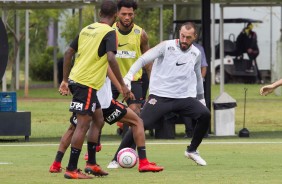 Kazim, Walter e Romo no treino