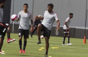 Lucca e Yago no treino de hoje no CT Joaquim Grava