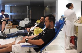 Neste domingo a torcida continuou doando sangue na Arena Corinthians