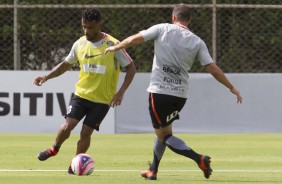 Paulo Roberto e mito Danilo no treino deste sbado