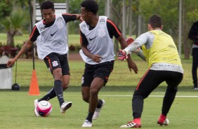 Warian e Moiss no treinamento de hoje no CT