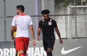 Kazim durante o jogo-treino no CT nesta tarde