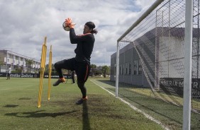 Cssio no treino de hoje no CT Joaquim Grava