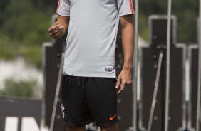 Juninho Capixaba no treino de hoje no CT Joaquim Grava