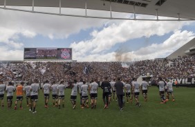 12 mil torcedores foram ao estádio para apoiar o elenco antes do clássico contra o Palmeiras