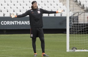 Cssio durante treino aberto na Arena Corinthians