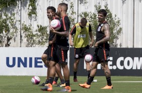 Elenco faz ltimo treino no CT antes de abrir a Arena para a torcida na atividade de sexta-feira