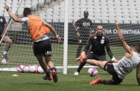 Elenco fez último treino antes de enfrentar o Palmeiras, pelo Paulistão 2018
