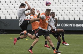 Jogadores fazem último treino antes de enfrentar o Palmeiras no primeiro dérbi de 2018