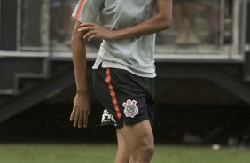 Matheus Matias treinando pela primeira na Arena Corinthians