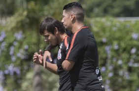 Ralf e Romero no treino de hoje no CT