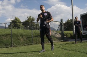 Gabriel no El Campincito para atividade que antecede o jogo contra o Millonarios