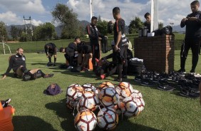 Jogadores treina no El Campincito, na Colmbia