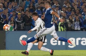 Mateus Vital foi titular contra o Millonarios, no lugar de Rodriguinho, que cumpre punição