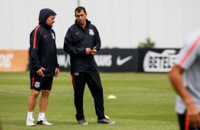 Walmir Cruz e Carille encarararm chuva no treino de hoje