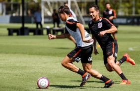 Vital e Rodriguinho no ltimo treino da semana