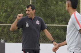 O comandante Fbio Carille fez o ltimo treino antes do elenco enfrentar o Mirassol