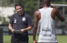 Osmar Loss no treino da manh desta segunda.