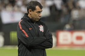 Fábio Carille no jogo contra o Mirassol na Arena Corinthians