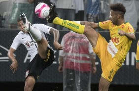 Sidcley durante o jogo contra o Mirassol, na Arena Corinthians