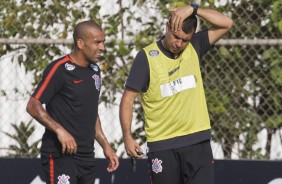 Carille conversa com Sheik antes de duela pela libertadores