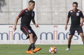 Gabriel e Jadson no treino da tarde nesta terça-feira