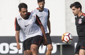 Junior Dutra e Fagner no treino da tarde nesta terça-feira