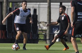 Mantuan e Clayson no treino desta tera-feira