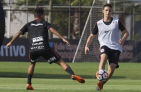 Mantuan e Clayson no treino desta tera-feira