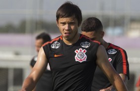 Romero no treino da tarde nesta terça-feira