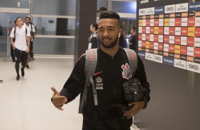 Clayson na chegada para o duelo contra Deportivo Lara