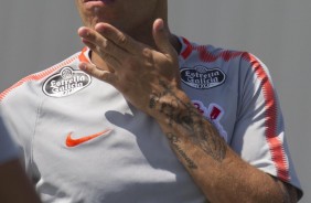 Gabriel no treino desta sexta-feira no CT; Foco total no Bragantino