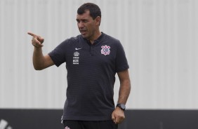 Carille comanda a equipe no último treino antes do jogo contra o Bragantino