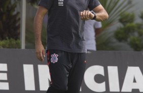 Fbio Carille treinou a equipe antes do jogo contra o Bragantino