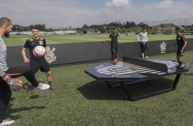 Jogadores fazem o último treino antes do jogo decisivo contra o Bragantino