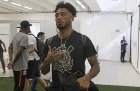 Kazim no vestiário antes de encarar o Bragantino