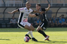 Rodriguinho durante partida contra o Bragantino; Timo amargou dura derrota no Pacaembu