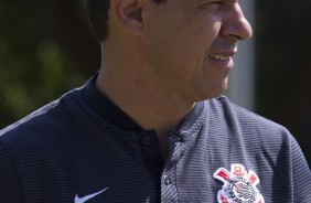 Fábio Carille comandou o primeiro treino após a derrota contra o Bragantino