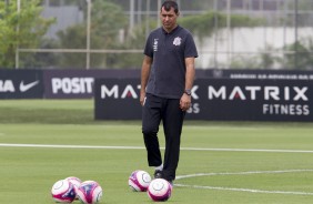 Fbio Carille prepara o time para enfrentar o Bragantino, pelo segundo jogo das quartas de final