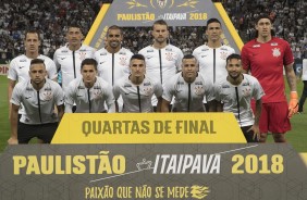 Elenco corinthians que enfrentou o Bragantino, pelas quartas de final do Paulisto